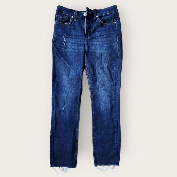 LC Lauren Conrad Denim - Lauren Conrad Jeans Women's Size 6 dark wash Distressed skinny Ankle Mid-rise